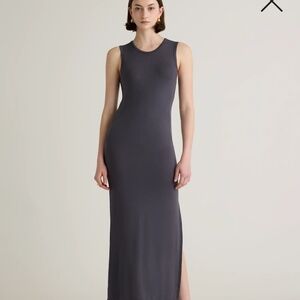 Quince Black Sleeveless Maxi Dress